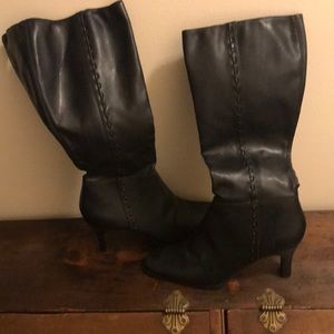 Black high heel boots